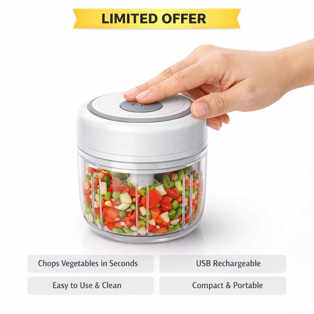 Portable Electric Mini Garlic Cutter